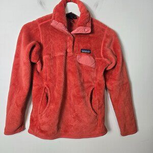 Patagonia Women's Size XXS Re-Tool Snap-T Pullover Fleece Jacket Coral